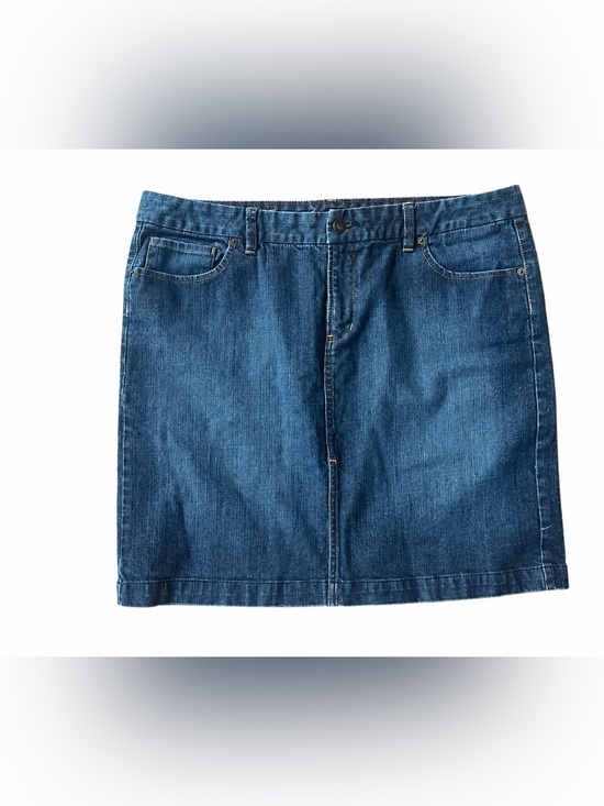 Tommy Hilfiger Dresses & Skirts - Tommy Hilfiger Dark Wash Denim Mini Skirt Sz16 Stretch Jean Skirt Classic Casual